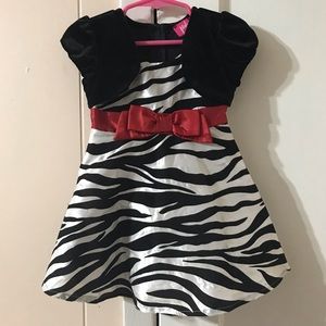 Pinky brand 2T Zebra pattern dress